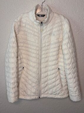 The North Face Thermoball Primaloft Ivory Quilted PufferJacket Women's Size XL